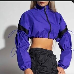 NWT!! Cardi B woven crop jacket